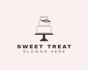 Floral Tiered Cake logo design