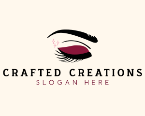 Beauty Red Eyeshadow logo design