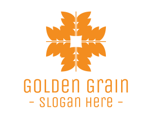 Orange Wheat Grains logo