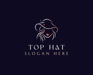 Lady Fashion Hat Dressmaker logo design