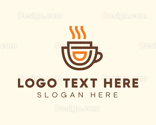 Brewed Coffee Cup Logo