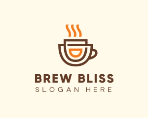 Brewed Coffee Cup logo design