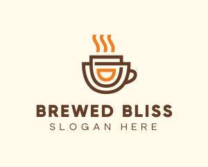 Brewed Coffee Cup logo design