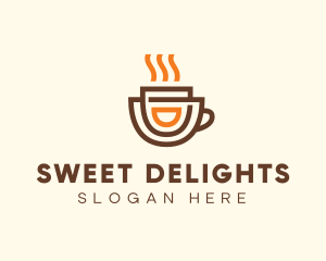 Brewed Coffee Cup logo design