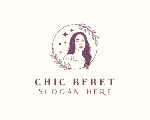 Woman Hair Sparkle logo design