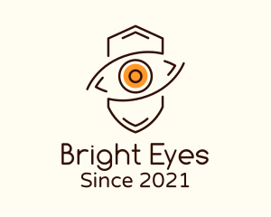 Minimalist Eye Shield logo design