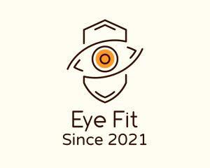 Minimalist Eye Shield logo design