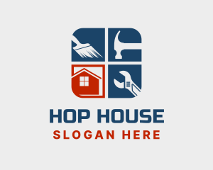 House Repair Service logo design