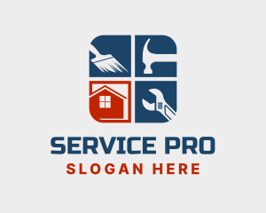 House Repair Service logo design