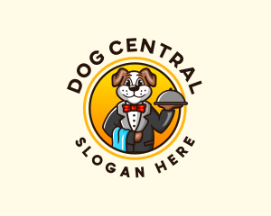 Server Waiter Dog logo design