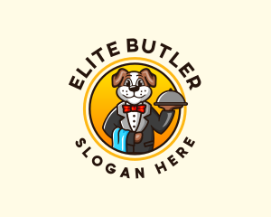 Server Waiter Dog logo design