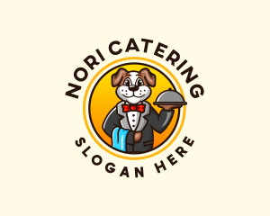 Server Waiter Dog logo design