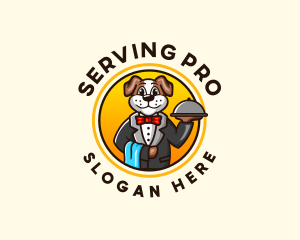 Server Waiter Dog logo