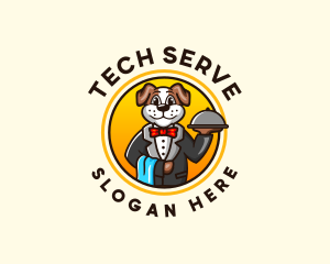 Server Waiter Dog logo