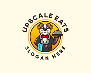 Server Waiter Dog logo design