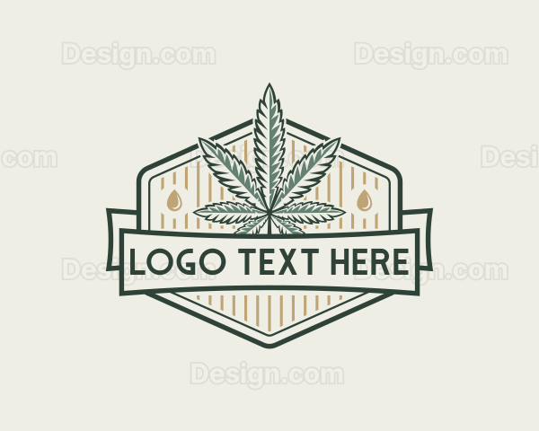 Natural Marijuana Drug Logo