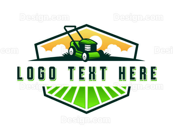 Lawn Care Mower Logo