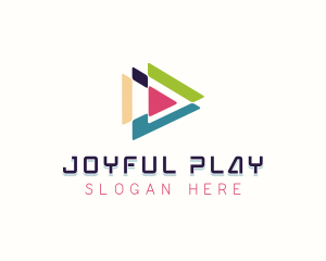 Digital Play Button logo design