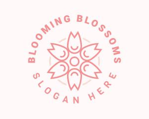 Cherry Blossom Flower Events logo design