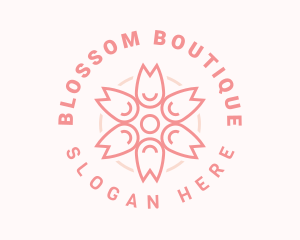 Cherry Blossom Flower Events logo design