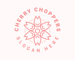 Cherry Blossom Flower Events logo design