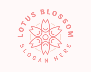 Cherry Blossom Flower Events logo design