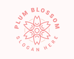 Cherry Blossom Flower Events logo design