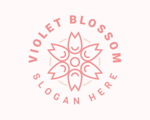 Cherry Blossom Flower Events logo design