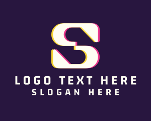 Game Glitch Letter S logo