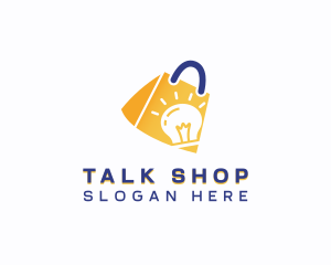 Light Bulb Shopping Bag logo design