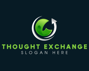 Money Exchange Arrow logo design