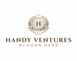 Community Hand Globe logo