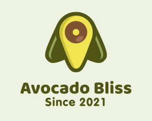 Green Avocado Location logo design