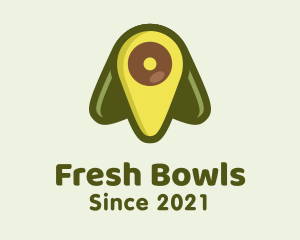 Green Avocado Location logo design