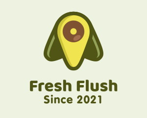 Green Avocado Location logo design