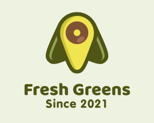 Green Avocado Location logo design