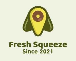 Green Avocado Location logo design