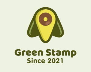 Green Avocado Location logo design