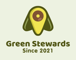 Green Avocado Location logo design