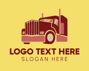 Red Trucking Delivery logo