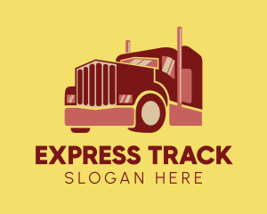 Red Trucking Delivery logo design