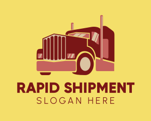 Red Trucking Delivery logo design