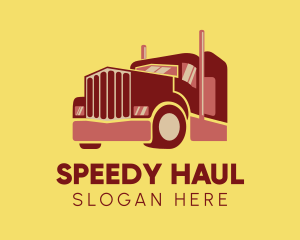 Red Trucking Delivery logo design