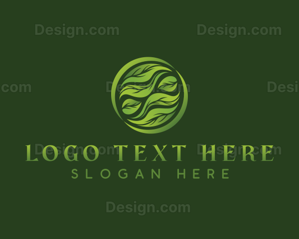 Leaves Plant Landscaping Logo