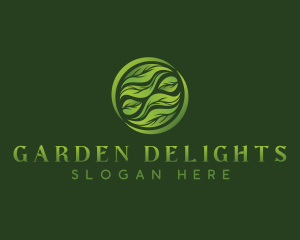 Leaves Plant Landscaping logo design