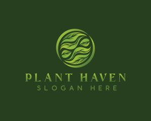 Leaves Plant Landscaping logo design