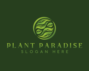 Leaves Plant Landscaping logo design