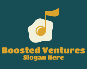 Egg Yolk Music Note logo design