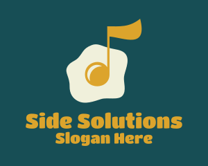 Egg Yolk Music Note logo design