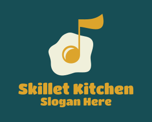 Egg Yolk Music Note logo design